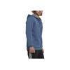 Adidas Spliced Design Brand Logo Print Fleece-Lined Hooded Jacket Men Outerwear Blue HL9379