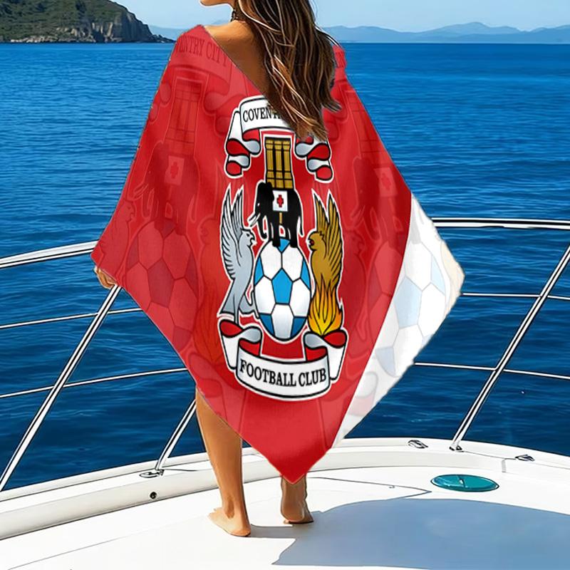 Newcastle United Wappen Aufgedrucktes Strandtuch, Super Weiche Mikrofaser, Perfektes Geschenk Geburtstag, für Pool, Strand, Reisen, für Familie und Freunde