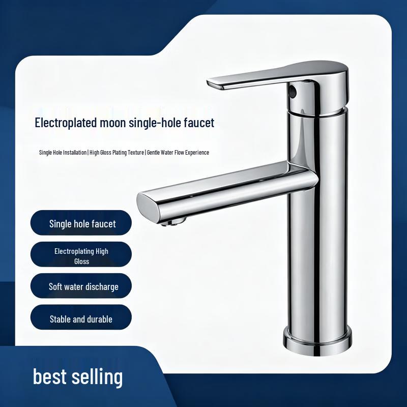 Qidanna Chrome Single-Handle Bathroom Basin Faucet