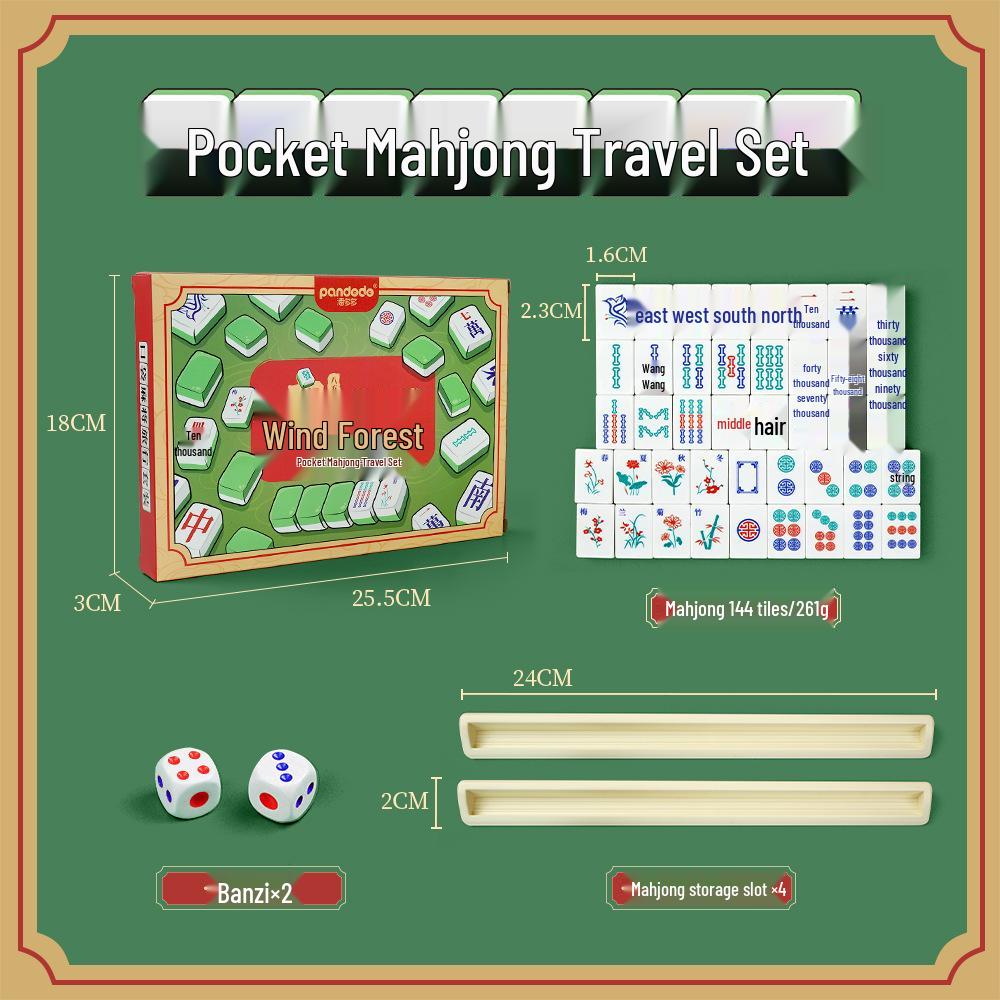 Мини 21 мм Портативный Набор Маджонга для Путешествий и Семейного Веселья