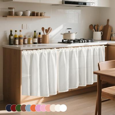Drap de meuble imperméable résistant aux rayures Tissage mat satiné Rideau de dissimulation Panneau d'écran pour meuble de cuisine Rideaux