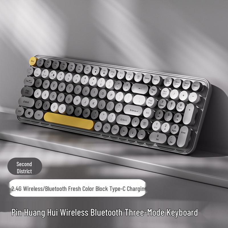 Bluetooth Wireless Silent Mechanical Keyboard & Mouse Set for Girls - Rechargeable and Stylish for Office Use
