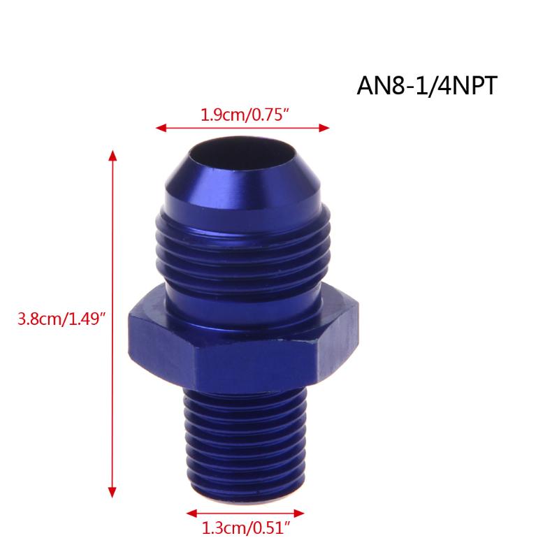 Various AN6 AN8 NPT Straight Male Hose Fitting Adapter Union Oil Line Pipe Connector Replacement Parts