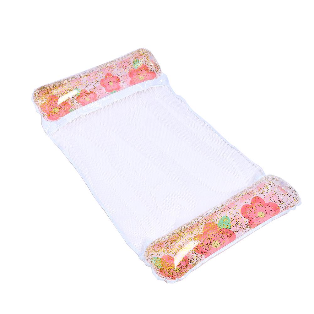 Inflatable Hammock Floating Chair with Backrest - Foldable Summer Pool Party Lounger.