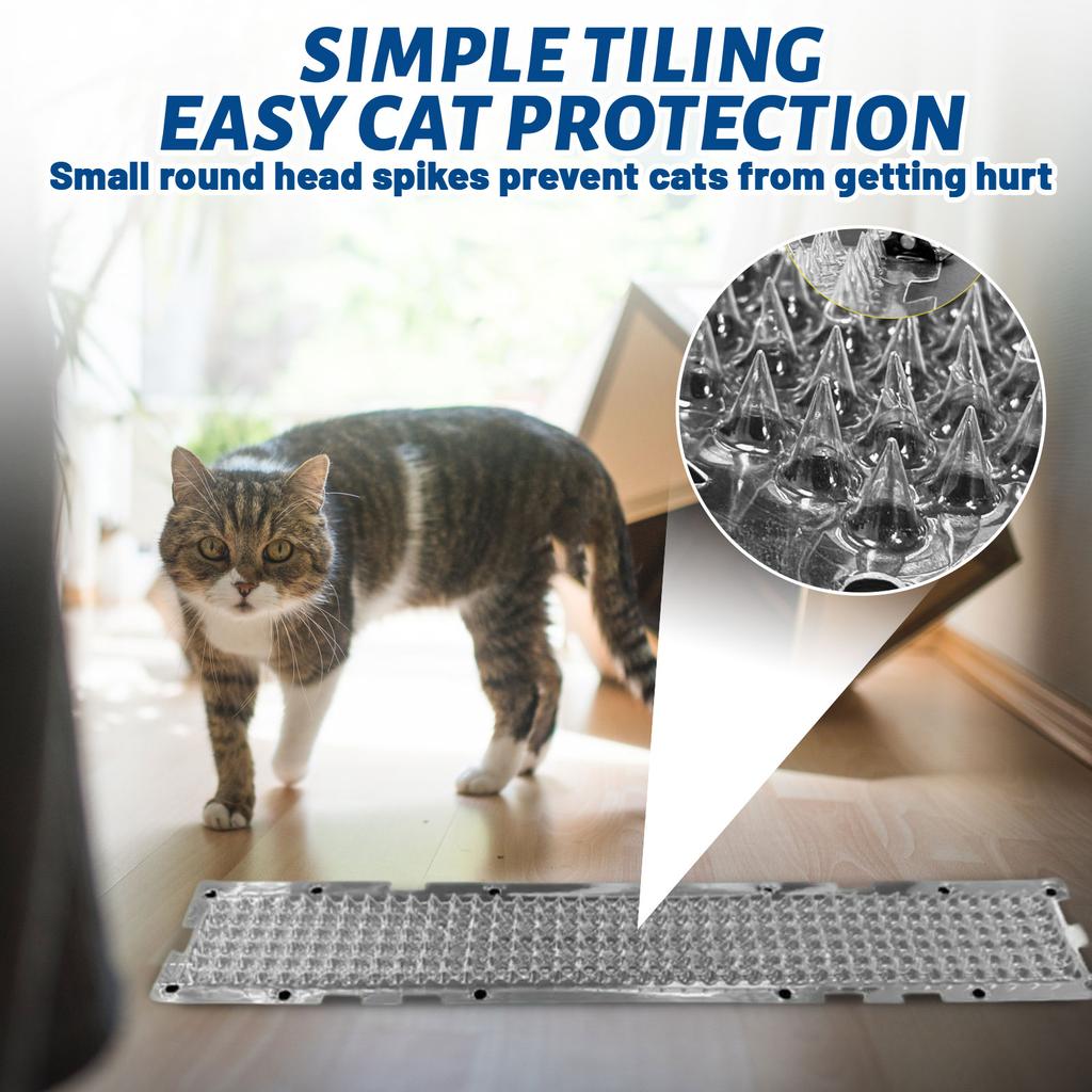 Průhledná PVC podložka s hroty proti kočkám Dlouhá podložka proti kočkám Izoluje kočky a odpuzuje kočky Spodní přepážka pod postel Hroty proti kočkám