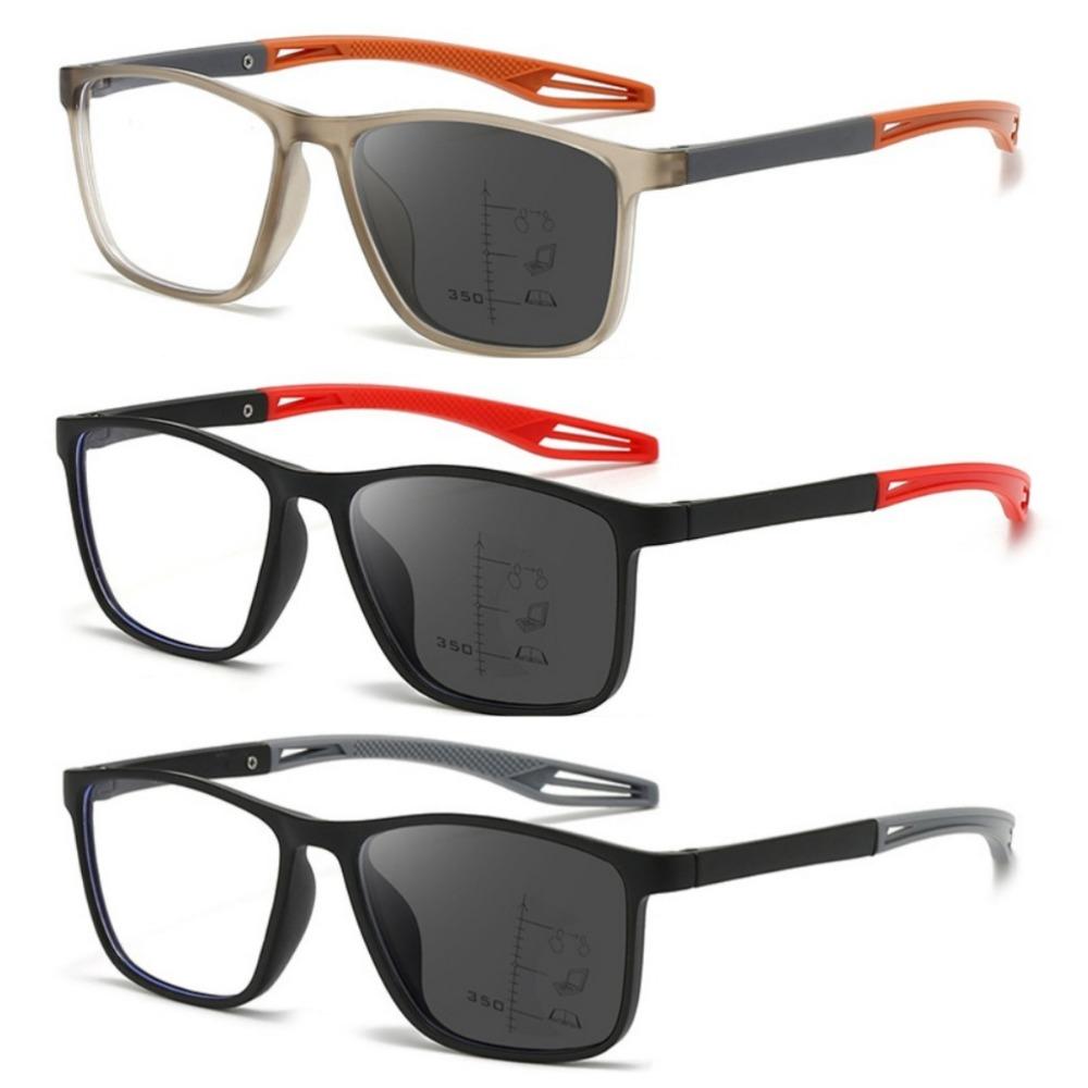3 in 1 Photochromic Reading Eyeglasses + 100 to + 400 Reading Eyeglasse Female Men Retro Color Changing SunglassesFarsightednessG