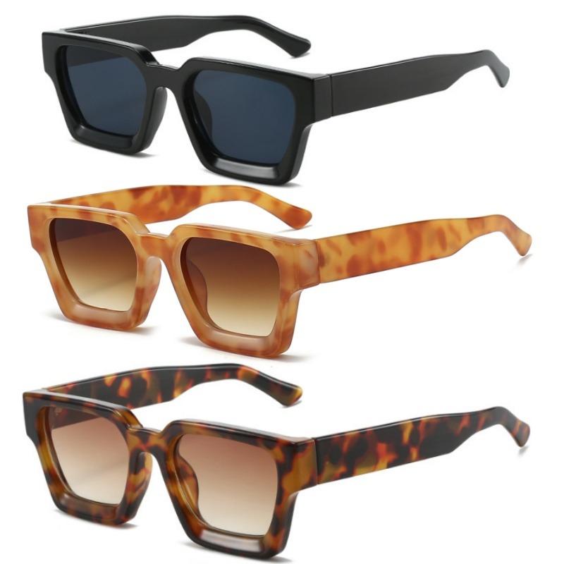 Retro Square Frame Sunglasses  Luxury Brand Designer Sun Glasses Women Men Trendy Personalized Shades Uv400 Glasses