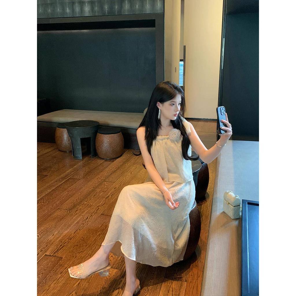 Square head crystal transparent thick heel with slippers women's 2025 summer new sandals wear open toes simple and gentle