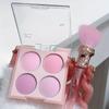 Vibrant Glow Blush Palette - 4-Color Blendable Powders with Soft Gradient Effect - Light Pink & Purple Tones for a Radiant