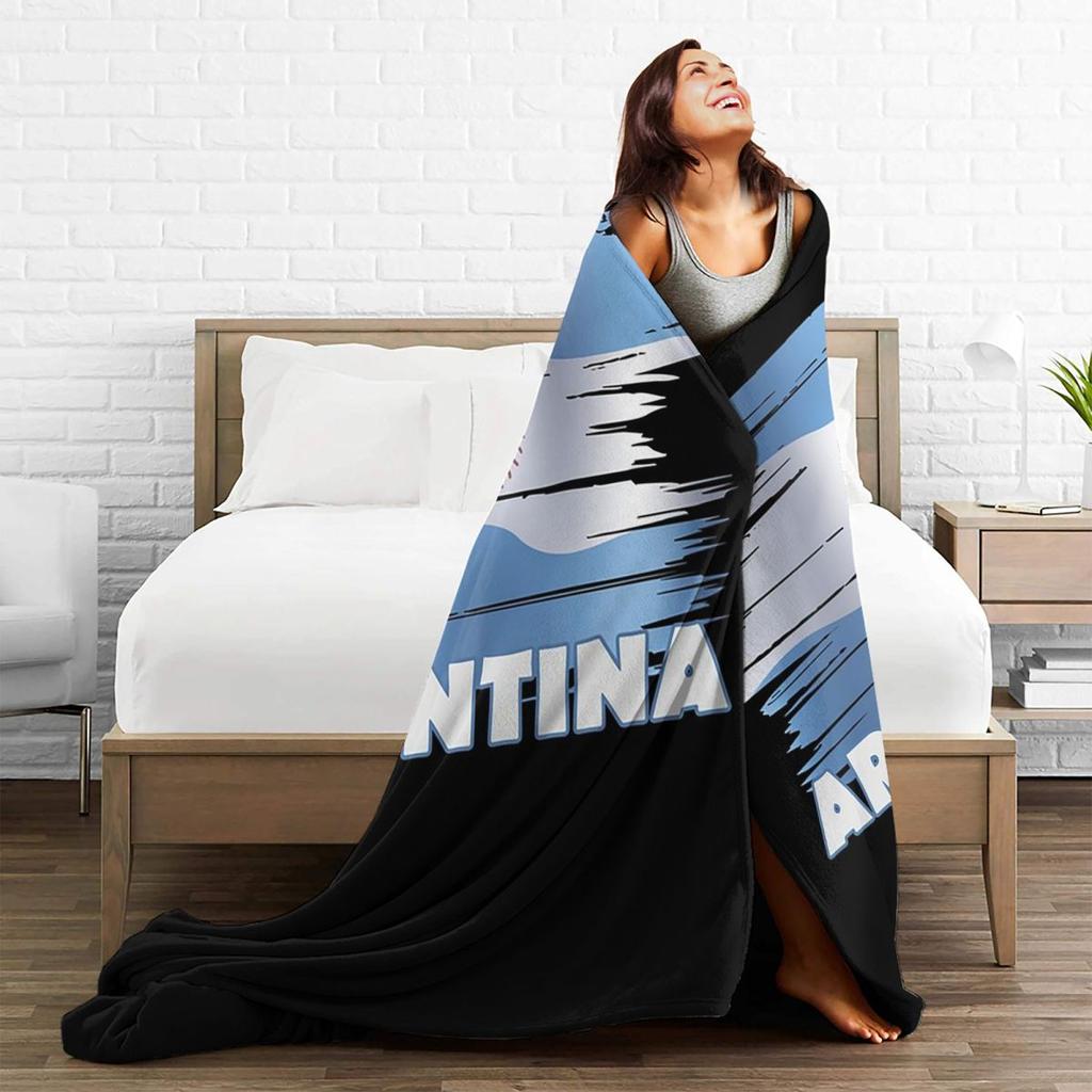 Argentina Argentinian National Flag Blankets Soft Warm Flannel Throw Blanket Bedspread for Bed Living room Picnic Travel Couch