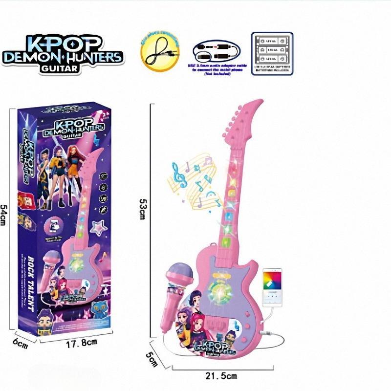 Cartoon Anime Kpop Girl Group Music Microphone Children's Toy with Lights Singing Function