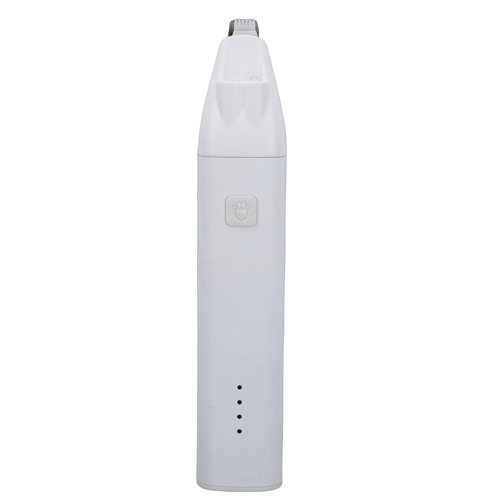 

Cordless Pet Hair Trimmer Rechargeable LED Light High Efficiency Portable Pet Hair Clipper Trimmer білий