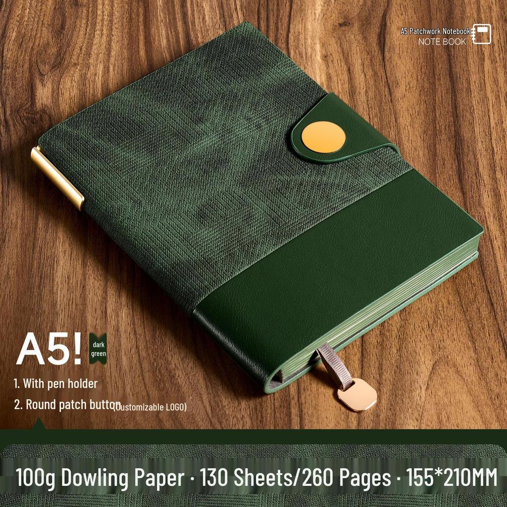 A5 Soft Leather Buckle Notebook: Customizable Diary Gift Set