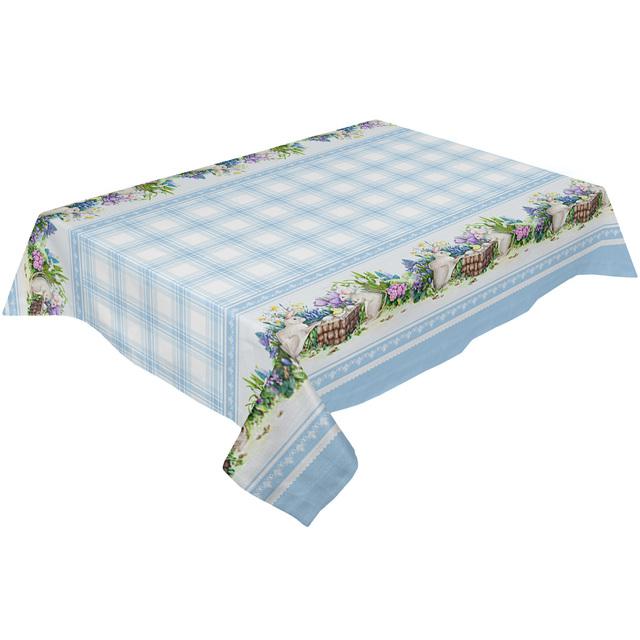 Easter Bunny Mouse Watercolor Flower Tablecloth Waterproof Wedding Dining Decor Table Runner Holiday Cake Decor