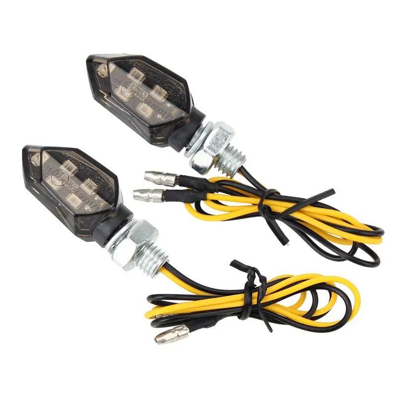 LED Motorcycle Mini Turn Signal Lights - Direction & Warning Indicators