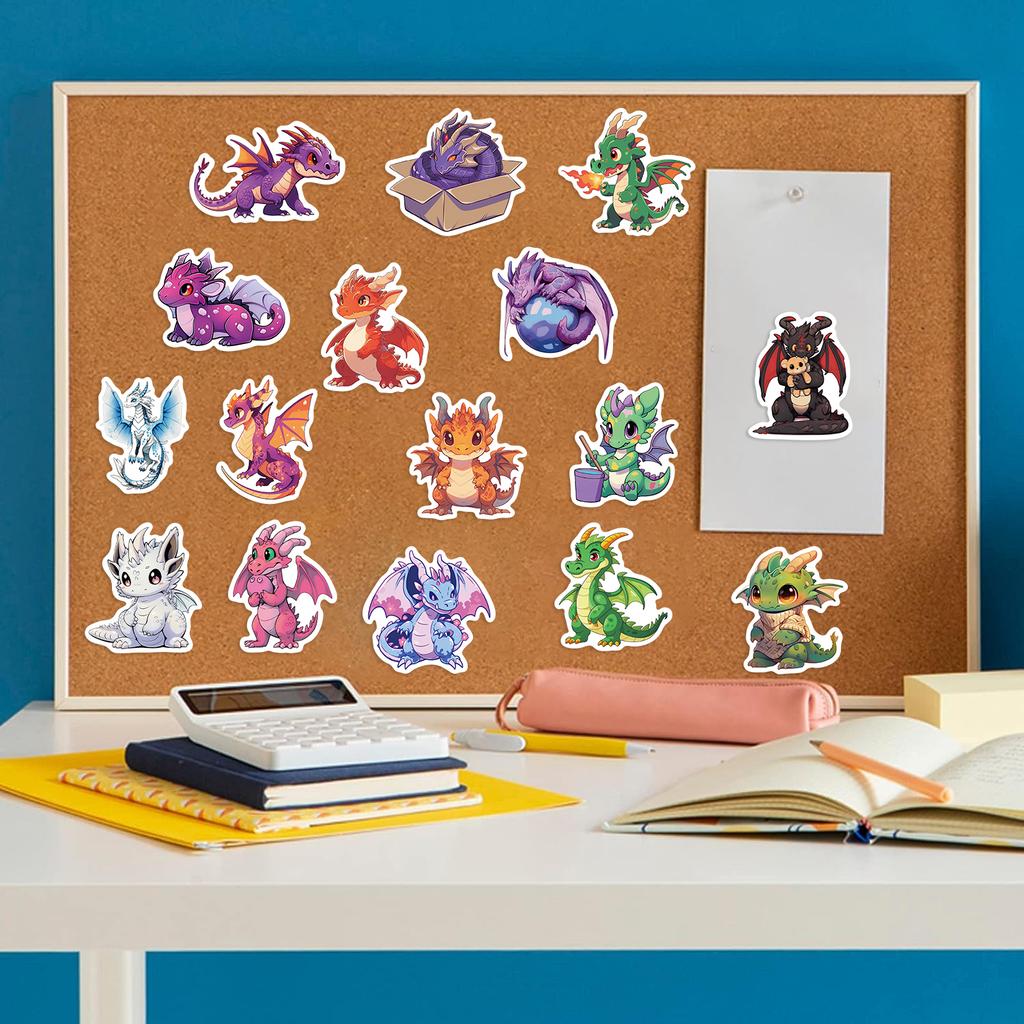 50 100Pcs Creative Cartoon Graffiti European Dragon Stickers Decoration Diy Luggage Skateboard Notebook Waterproof Stickers Toy