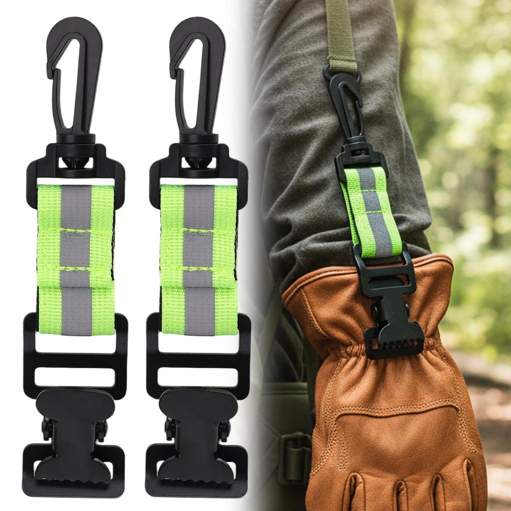 Nylon Glove Clip Carabiner for Outdoor Hiking Backpack Belt Firefighting Rescue Gear Durable Glove Holder Organizer Accessory