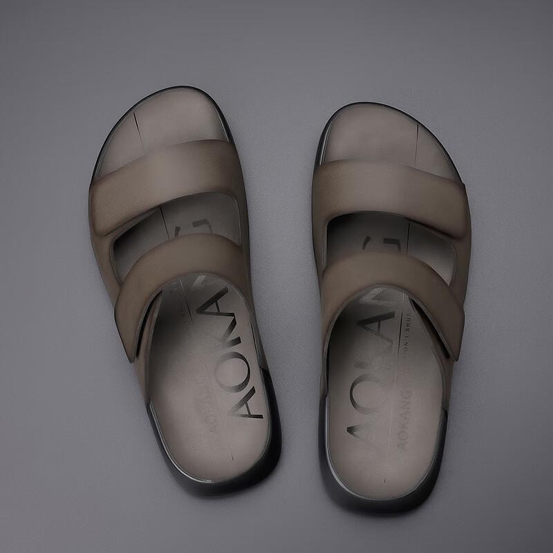 Aokang New Men's Summer Casual Slide Sandals Soft Sole Beach Shoes