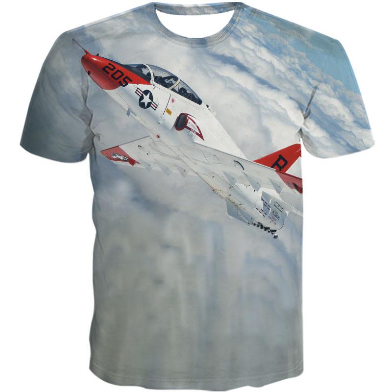 Cooles 3D-gedrucktes Kampfflugzeug-T-Shirt für Herren Sommer Flugzeugfans Freizeit Sport Fitness T-Shirts Tops Kurzarm T-Shirts