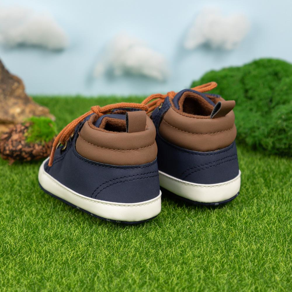 High-Top Soft Sole Baby Walking Shoes for 0-1 Year Olds - Casual Sports Style