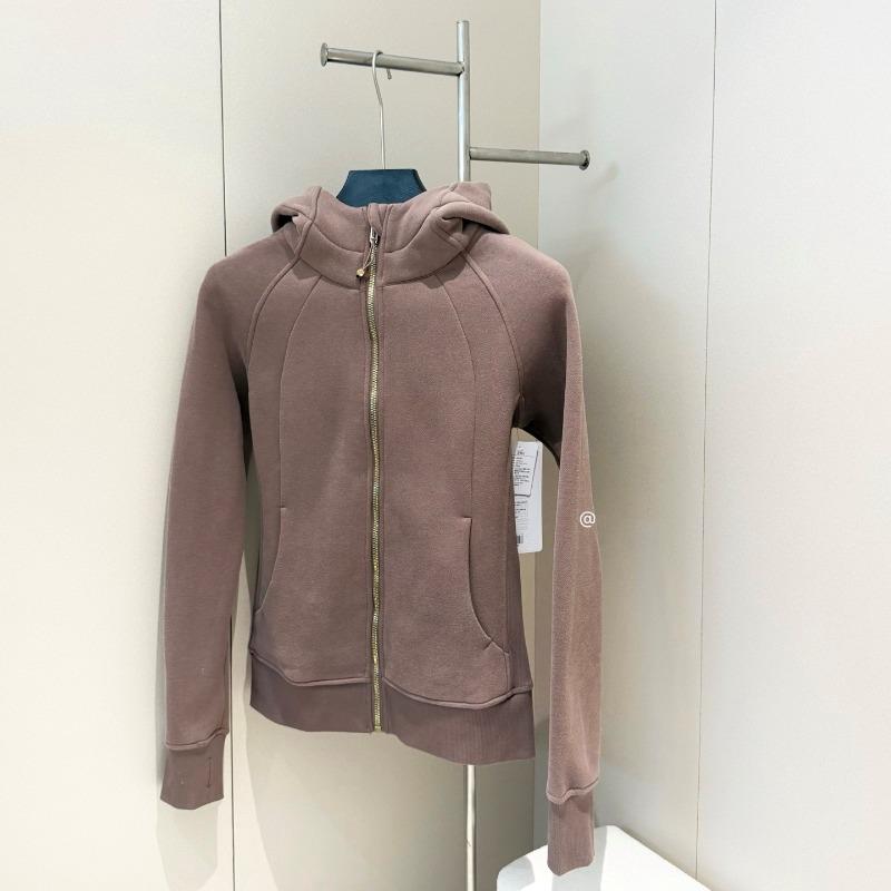 Autumn women's full zipper slim fit hooded fleece sweater casual outdoor slimming sports jacket