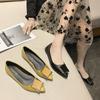 Women's Flat Shoes Yellow Moccasins Pointed Toe Slip-on Ladies Footwear High Quality Fashion Elegant Dress Fashionable Chic Non