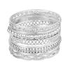 Geometrisches Reifen-Manschettenarmbänder-Set Mit Galvanisierter Oberfläche Für Männer Und Frauen Sommer 2025