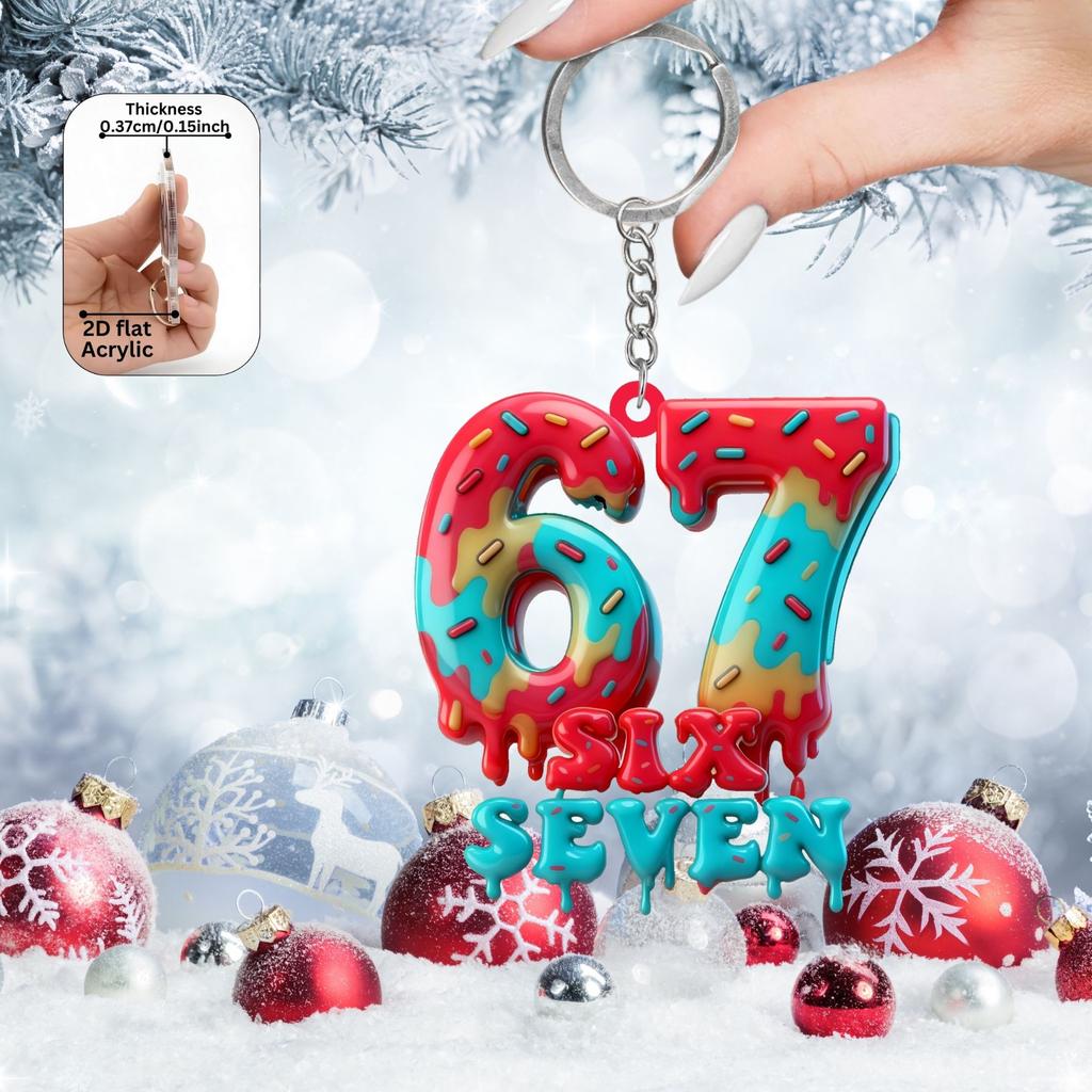 2D flat acrylic keychain - multiple colors available, perfect for backpack decoration and car key pendant