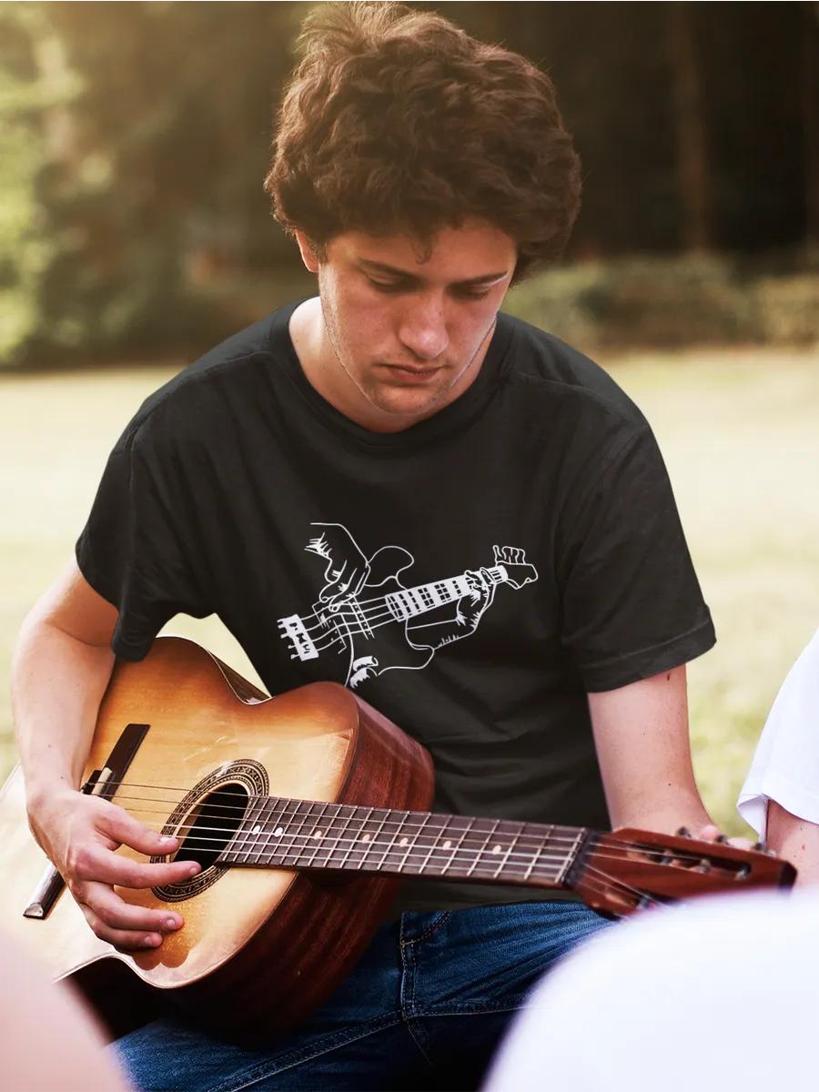 Футболка с принтом в стиле рок XL