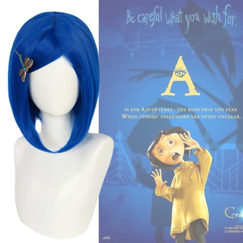 Coraline Den Hemmelige Dør Cosplay Paryk Med Højtemperatur Silke Til Rollespil Og Kostumefester