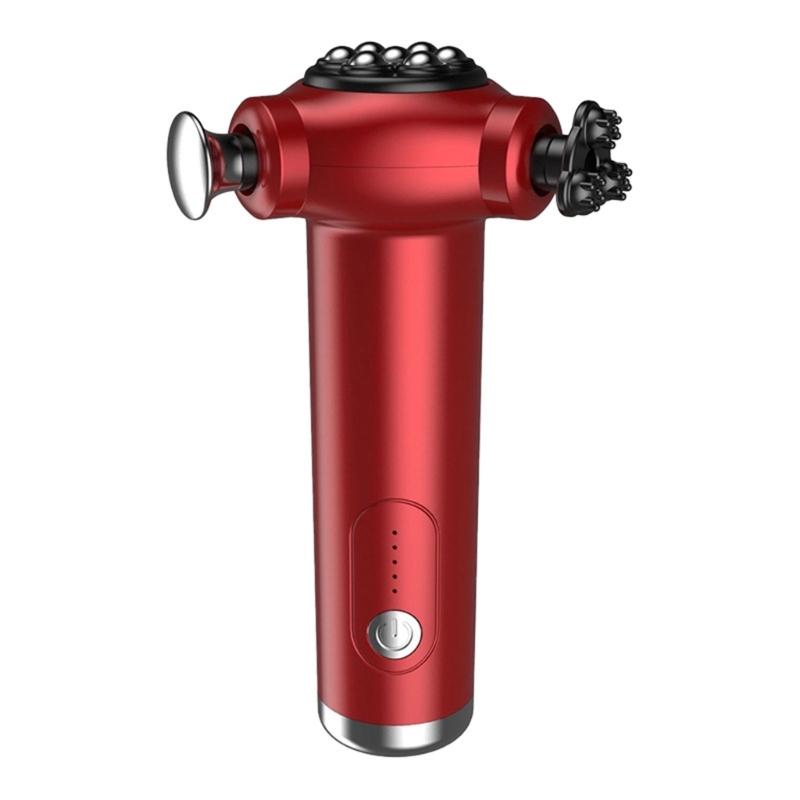 

Portable Muscle Massager Stick with 3 Head 5 Massage Level Adjustable Speed USB Massgaer Device for Pains Relief красный