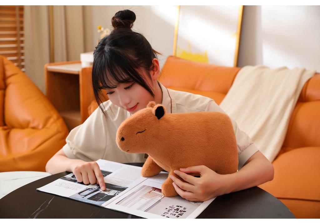 Cute Capybara Plush Toy - Kawaii Stuffed Animal Doll
