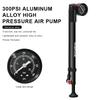 Fahrradpumpe mit Manometer Hochdruck Tragbare Handreifenluftpumpe Fahrrad Luftdämpferpumpe für Gabel Schrader Presta Ventil AV FV
