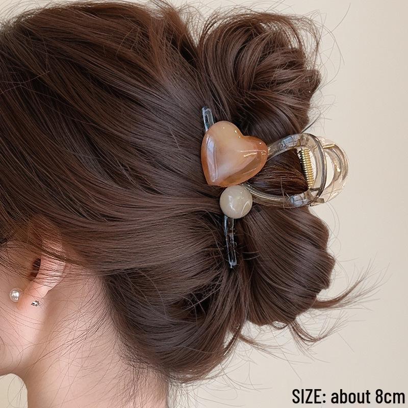 Elegant Large Hair Claw Clip for Thick Hair - High-End Korean Updo Shark Clip