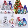 Adorable 5pcs Christmas Sacks Reusable Drawstring Gift Bags For Kids' Gifts