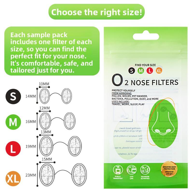 Disposable Invisible Nose Mask Filter Nasal Dilator Dust-Proof Anti-Dust Powder Haze Industrial Nose Plug S M L XL 10-Pack