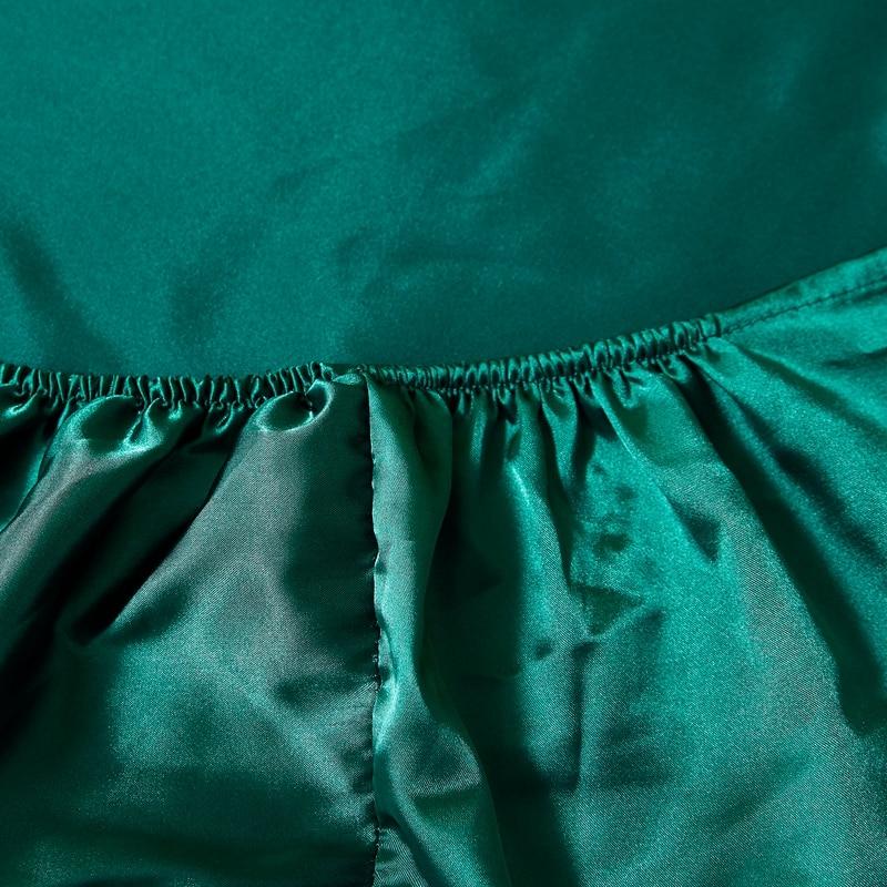 Drap-housse en Satin de soie, housse de matelas haut de gamme, couleur unie, bande élastique, drap de lit