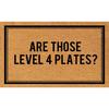 Are Those Level 4 Plates Doormat Funny Rubber Bathroom Kitchen Mat Garden Garage Door Floor Mat Non-Slip Carpet Rug