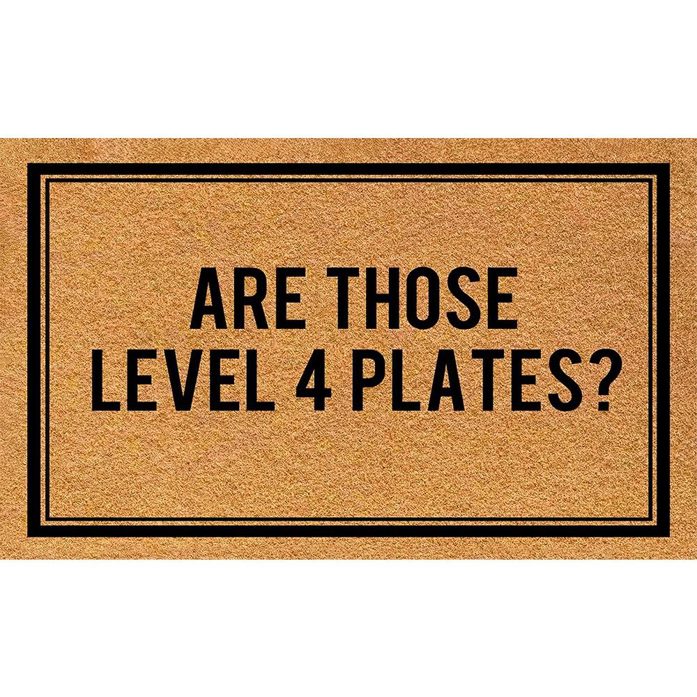 Are Those Level 4 Plates Doormat Funny Rubber Bathroom Kitchen Mat Garden Garage Door Floor Mat Non-Slip Carpet Rug