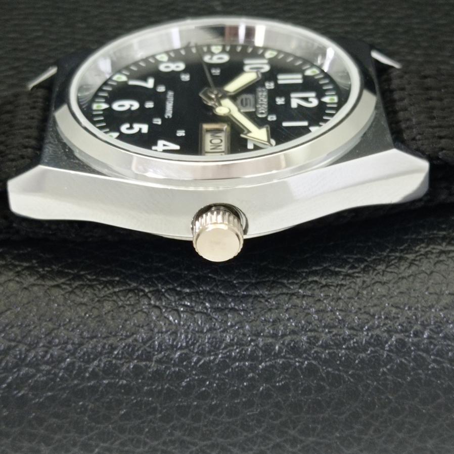 RENOVOVANÉ SEIKO 5 AUTOMATIC 6309A JAPONSKÉ PÁNSKÉ HODINKY S ČERNÝM CILENÍKEM a427303-2 QRL-a427303