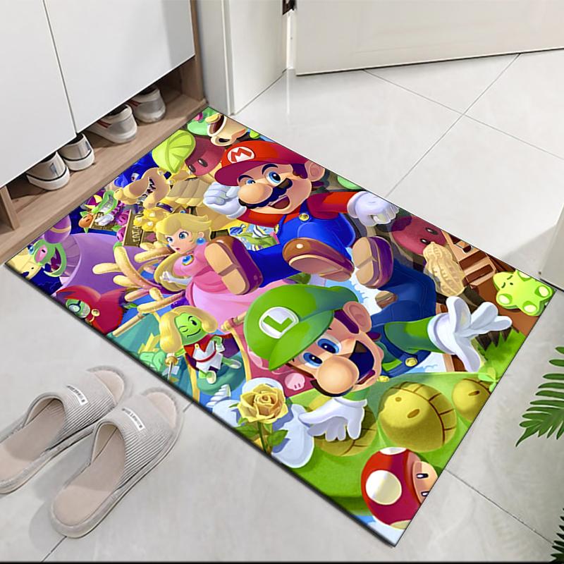Mario Printed Carpetrugfor Office Chair Living Room Bedroom Kitchen Room Decor Gifts