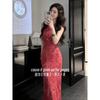 French Sexy Slim-fitting Neck Strap V-neck Dress Women's Summer Pure Desire Style Beautiful Temperament Hip Skirt