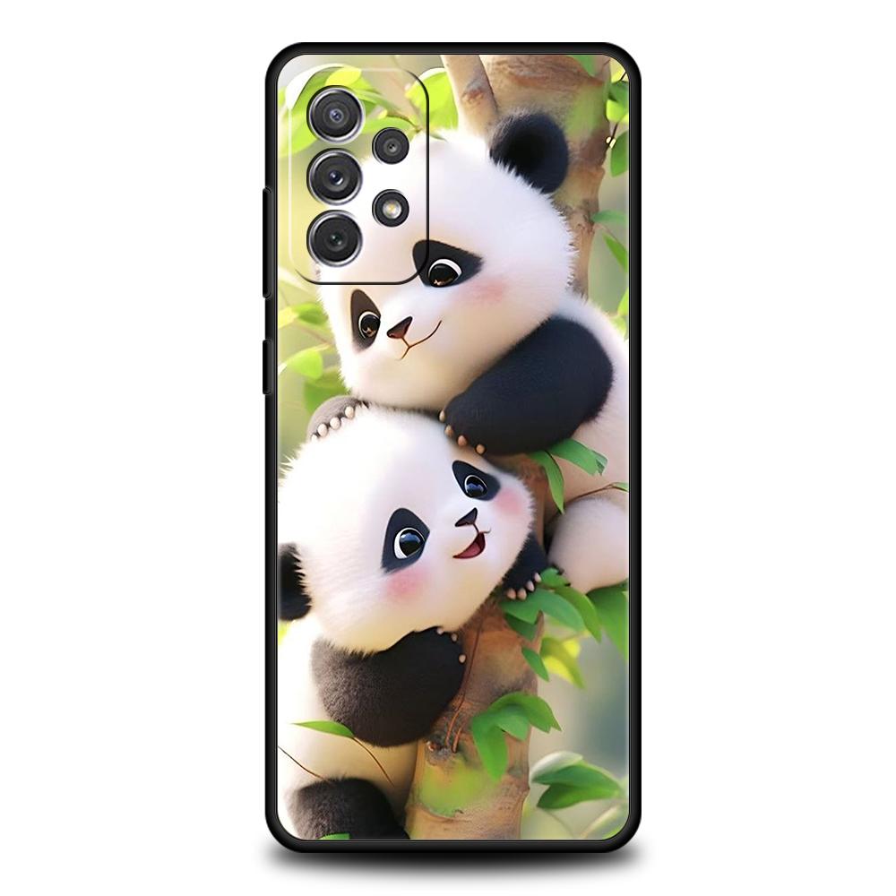 Cartoon Lovely Panda Phone Case for Samsung Galaxy A15 A14 A25 A54 A34 A51 A71 A72 A73 A32 A52 A52S A11 A21S A31 A41 Soft Shell