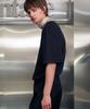 UNTAGE Tencel Logo Oversized T-Shirt [Black(Unisex)]_Utt-St34
