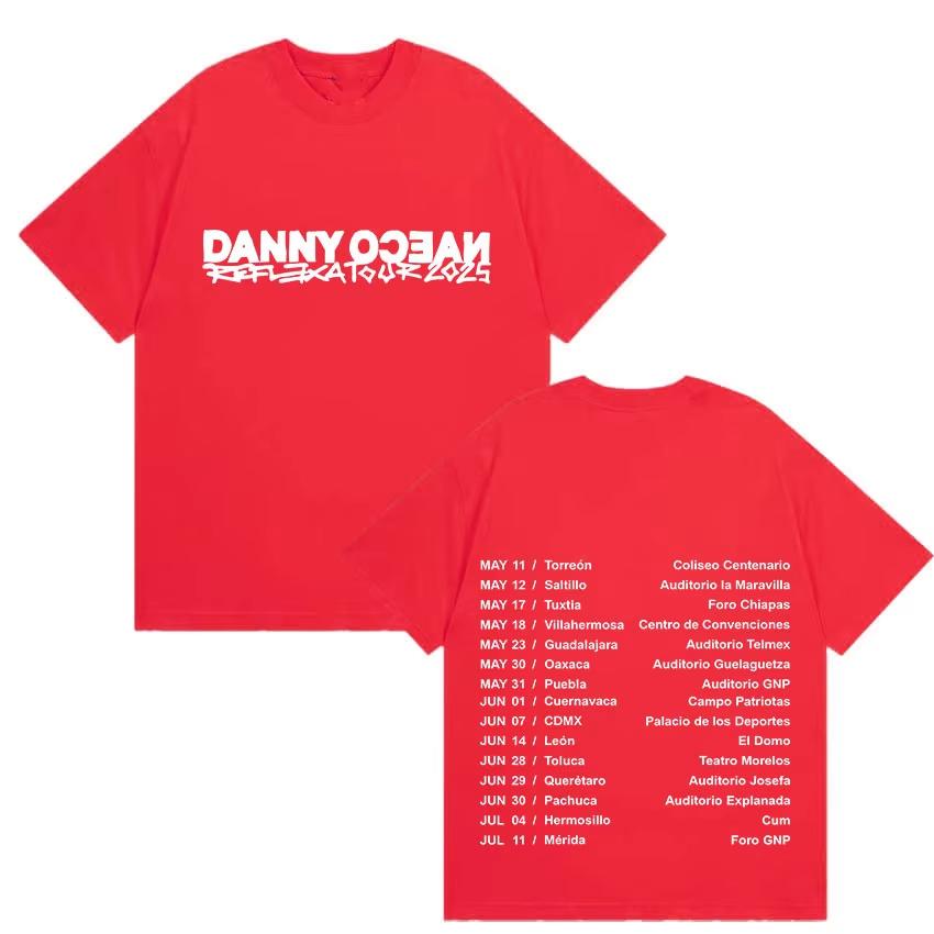 Rapper Danny Ocean Reflexa Tour Album Merch Tshirt Mens Rock Gothic summer Tshirts Fashion High Quality pure Cotton Top