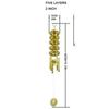 Pure Copper Wind Chime Pendant Five-layer Copper Bell Unicorn Six-tube Wind Chime Bell Adjustment Home Feng Shui Pendant