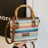 Woven Straw Bag Women's 2025 New Niche Messenger Bag Fashionable Casual Hand To Improve the Value Bucket Bag