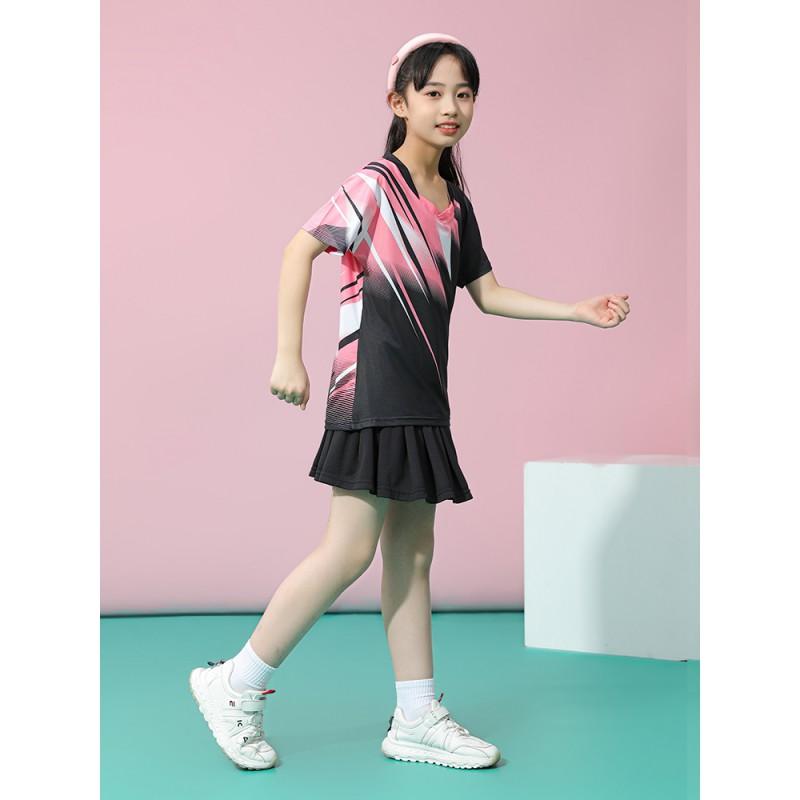 Kids Quick-Dry Badminton Table Tennis Sport Set Boys Girls Athletic Training Outfit Lightweight