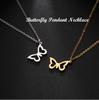 Cazador Korean Stainless Steel Butterfly Pendant Necklace Trendy Gold Color Chain Necklaces For Women Jewelry Gifts New 2026
