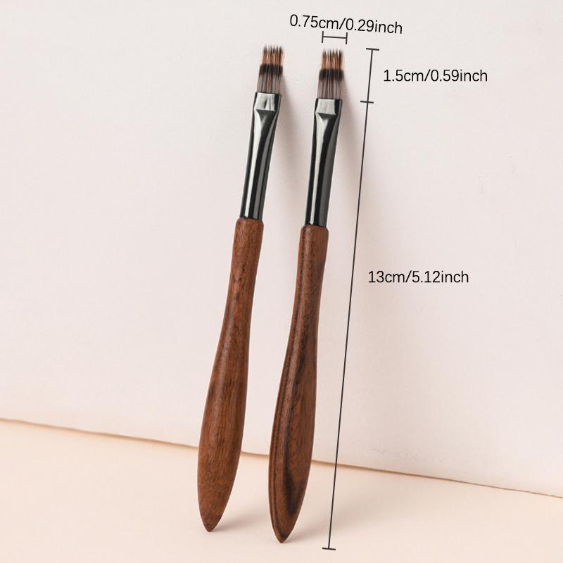 Round Wood Handle Nail Ombre Brush Nail Art Painting Pen Brush Uv Gel Polish Gradient Color Acrylic Nail Drawing Pen